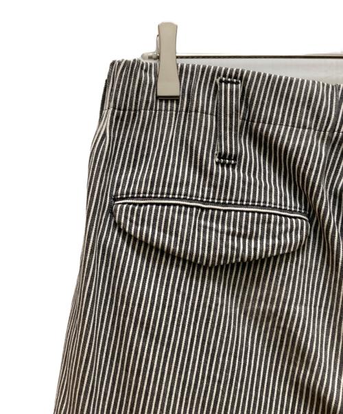 Yohji Yamamoto pour homme（ヨウジヤマモト プールオム）Yohji Yamamoto pour homme (ヨウジヤマモト プールオム) ストライプヒッコリーデニムパンツ ホワイト×グレー サイズ:3の古着・服飾アイテム