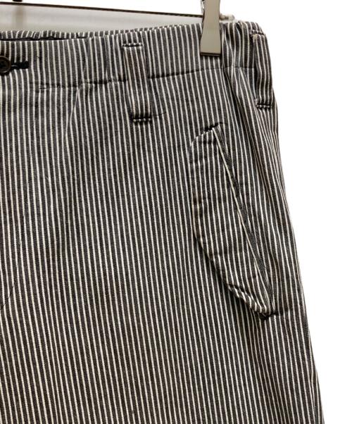 Yohji Yamamoto pour homme（ヨウジヤマモト プールオム）Yohji Yamamoto pour homme (ヨウジヤマモト プールオム) ストライプヒッコリーデニムパンツ ホワイト×グレー サイズ:3の古着・服飾アイテム