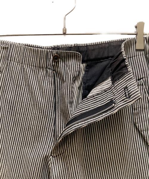 Yohji Yamamoto pour homme（ヨウジヤマモト プールオム）Yohji Yamamoto pour homme (ヨウジヤマモト プールオム) ストライプヒッコリーデニムパンツ ホワイト×グレー サイズ:3の古着・服飾アイテム
