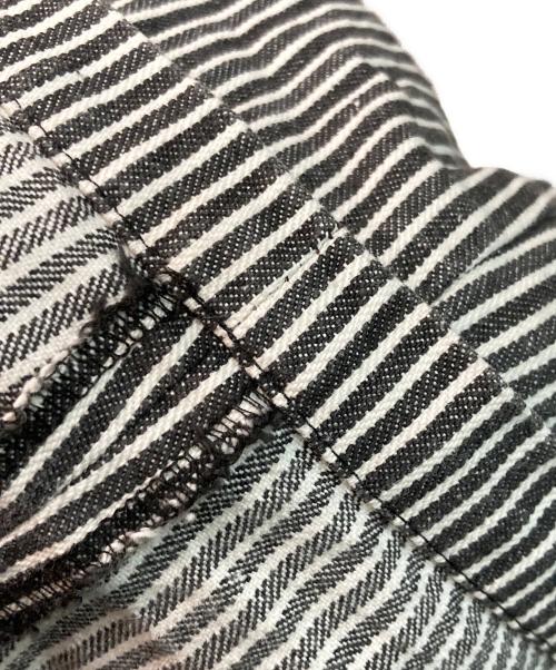 Yohji Yamamoto pour homme（ヨウジヤマモト プールオム）Yohji Yamamoto pour homme (ヨウジヤマモト プールオム) ストライプヒッコリーデニムパンツ ホワイト×グレー サイズ:3の古着・服飾アイテム