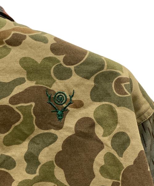 South2 West8（サウスツー ウエストエイト）south2 west8 (サウスツー ウエストエイト) Smokey Shirt - Crazy Camo オリーブ サイズ:Mの古着・服飾アイテム