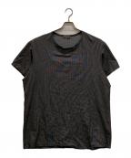 Yohji Yamamoto pour hommeヨウジヤマモト プールオム）の古着「ストライプビッグTシャツ」｜ブラック×ホワイト