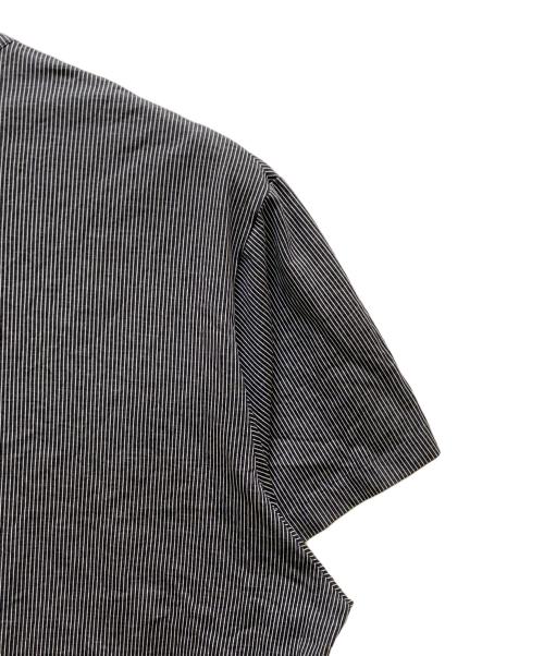 Yohji Yamamoto pour homme（ヨウジヤマモト プールオム）Yohji Yamamoto pour homme (ヨウジヤマモト プールオム) ストライプビッグTシャツ ブラック×ホワイト サイズ:3の古着・服飾アイテム