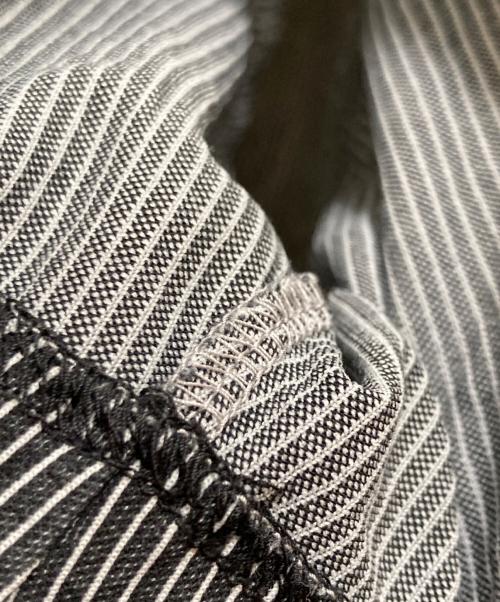 Yohji Yamamoto pour homme（ヨウジヤマモト プールオム）Yohji Yamamoto pour homme (ヨウジヤマモト プールオム) ストライプビッグTシャツ ブラック×ホワイト サイズ:3の古着・服飾アイテム