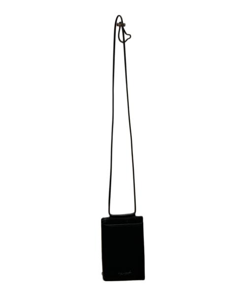 discord Yohji Yamamoto（ディスコード ヨウジヤマモト）discord Yohji Yamamoto (ディスコード ヨウジヤマモト) カウレザースマホショルダーポーチ ブラックの古着・服飾アイテム