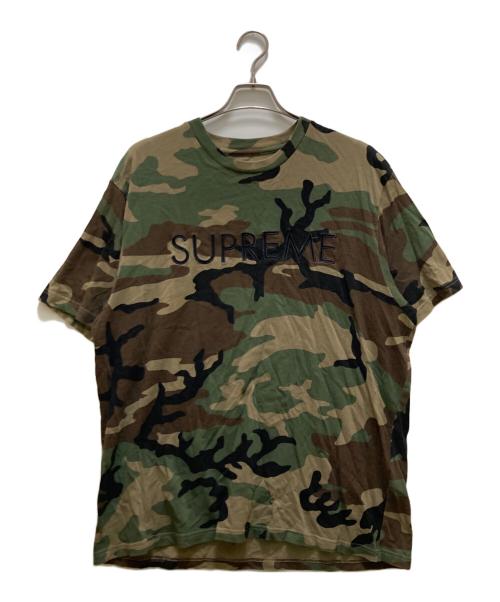 SUPREME（シュプリーム）Supreme (シュプリーム) Capital S S Top Woodland camoカモ フロントロゴTシャツ グリーン サイズ:Lの古着・服飾アイテム