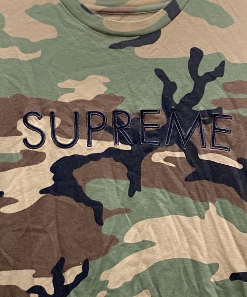 SUPREME（シュプリーム）Supreme (シュプリーム) Capital S S Top Woodland camoカモ フロントロゴTシャツ グリーン サイズ:Lの古着・服飾アイテム
