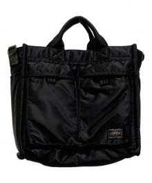PORTER（ポーター）の古着「PXタンカー 2WAYトートバッグ S」｜ブラック