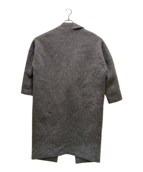 ENFOLD（エンフォルド）ENFOLD (エンフォルド) ウールボンディングアシンメトリーカラーコート グレー サイズ:38の古着・服飾アイテム