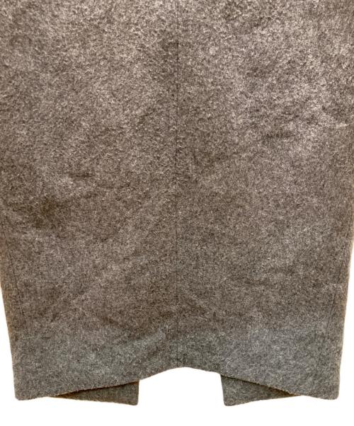 ENFOLD（エンフォルド）ENFOLD (エンフォルド) ウールボンディングアシンメトリーカラーコート グレー サイズ:38の古着・服飾アイテム