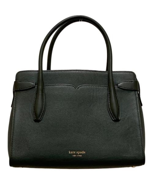 Kate Spade（ケイトスペード）Kate Spade (ケイトスペード) トゥージュール ミディアム サッチェル レザーハンドバッグ グリーンの古着・服飾アイテム