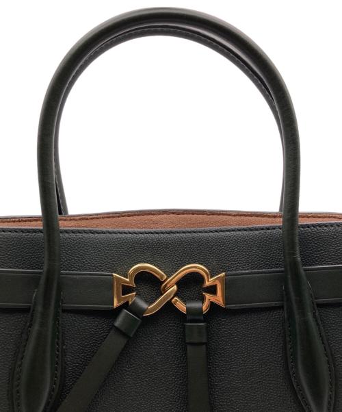 Kate Spade（ケイトスペード）Kate Spade (ケイトスペード) トゥージュール ミディアム サッチェル レザーハンドバッグ グリーンの古着・服飾アイテム
