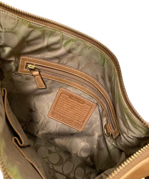 COACH（コーチ）COACH (コーチ) レザーショルダーバッグ ベージュの古着・服飾アイテム