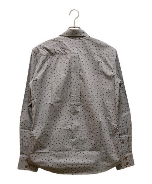 Vivienne Westwood man（ヴィヴィアン ウェストウッド マン）Vivienne Westwood man (ヴィヴィアン ウェストウッド マン) ハート総柄刺繍シャツ グレー サイズ:５０の古着・服飾アイテム