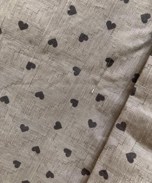 Vivienne Westwood man（ヴィヴィアン ウェストウッド マン）Vivienne Westwood man (ヴィヴィアン ウェストウッド マン) ハート総柄刺繍シャツ グレー サイズ:５０の古着・服飾アイテム