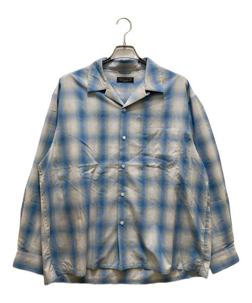 FREAK'S STORE（フリークスストア）FREAK'S STORE (フリークスストア) オンブレチェックシャツ ブルー サイズ:Lの古着・服飾アイテム