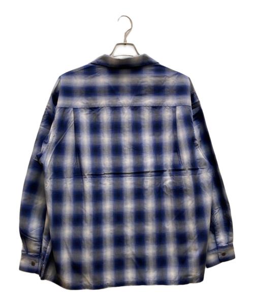 FREAK'S STORE（フリークスストア）FREAK'S STORE (フリークスストア) オンブレチェックシャツ ブルー サイズ:Lの古着・服飾アイテム