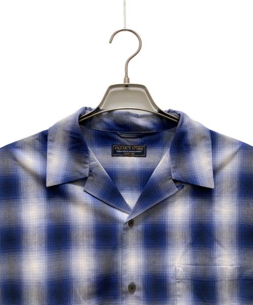 FREAK'S STORE（フリークスストア）FREAK'S STORE (フリークスストア) オンブレチェックシャツ ブルー サイズ:Lの古着・服飾アイテム
