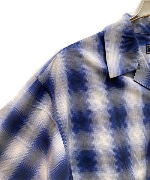 FREAK'S STORE（フリークスストア）FREAK'S STORE (フリークスストア) オンブレチェックシャツ ブルー サイズ:Lの古着・服飾アイテム
