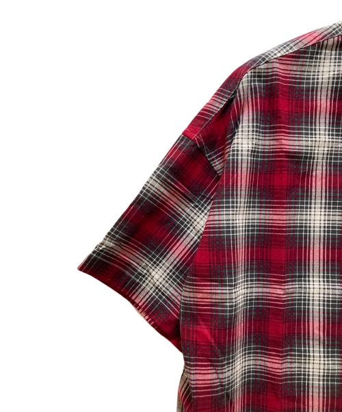 N.HOOLYWOOD（エヌ ハリウッド）N.HOOLYWOOD (エヌ ハリウッド) COMPILE HALF SLEEVE SHIRT レッド サイズ:３６の古着・服飾アイテム