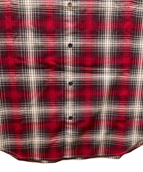 N.HOOLYWOOD（エヌ ハリウッド）N.HOOLYWOOD (エヌ ハリウッド) COMPILE HALF SLEEVE SHIRT レッド サイズ:３６の古着・服飾アイテム