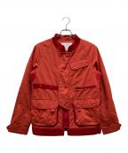 WHITE MOUNTAINEERINGホワイトマウンテ二アニング）の古着「コーデュロイ切替スタンドカラージャケット」｜レッド