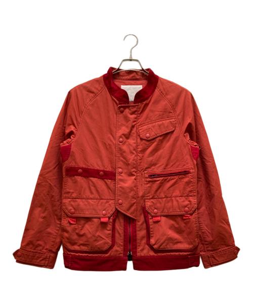WHITE MOUNTAINEERING（ホワイトマウンテ二アニング）WHITE MOUNTAINEERING (ホワイトマウンテ二アニング) コーデュロイ切替スタンドカラージャケット レッド サイズ:１の古着・服飾アイテム