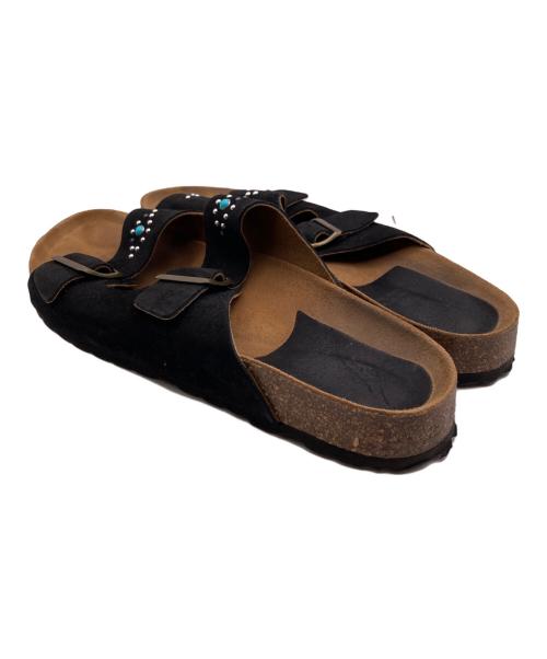 TAJI SHOES（タジ シューズ）TAJI SHOES (タジ シューズ) メタルスタッズ バックルサンダル ブラック サイズ:46の古着・服飾アイテム
