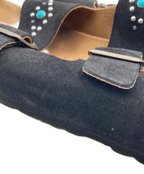 TAJI SHOES（タジ シューズ）TAJI SHOES (タジ シューズ) メタルスタッズ バックルサンダル ブラック サイズ:46の古着・服飾アイテム