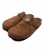 TAJI SHOESタジ シューズ）の古着「SABOT/140 サンダル スウェード バックルミュール」｜ブラウン