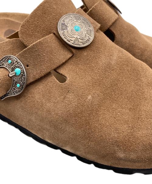 TAJI SHOES（タジ シューズ）TAJI SHOES (タジ シューズ) SABOT/140 サンダル スウェード バックルミュール ブラウン サイズ:４５の古着・服飾アイテム