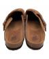 TAJI SHOES (タジ シューズ) SABOT/140 サンダル スウェード バックルミュール ブラウン サイズ:４５：10000円