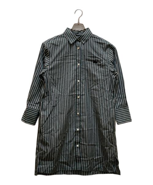 LACOSTE（ラコステ）LACOSTE (ラコステ) マルチストライプシャツドレス グリーン サイズ:３４の古着・服飾アイテム