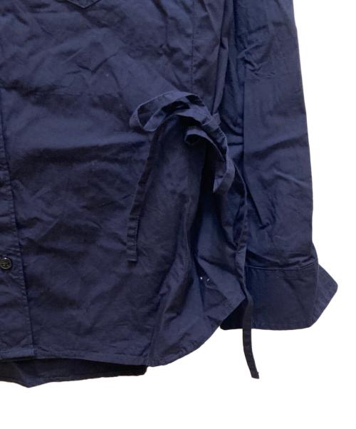 LACOSTE（ラコステ）LACOSTE (ラコステ) リボンディテールシャツ ブルー サイズ:３４の古着・服飾アイテム