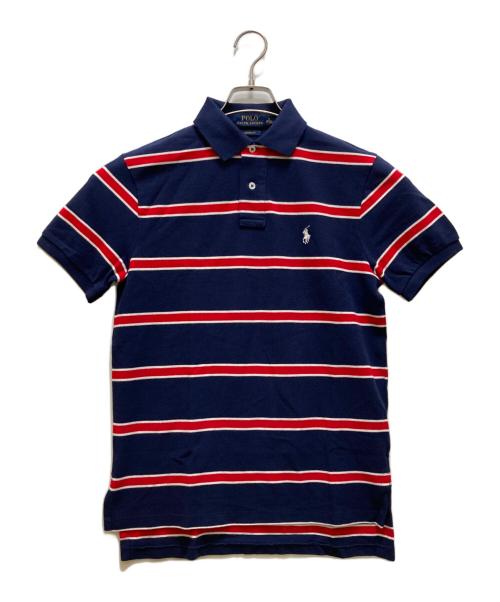 POLO RALPH LAUREN（ポロ・ラルフローレン）POLO RALPH LAUREN (ポロ・ラルフローレン) ボーダーポロシャツ ネイビー サイズ:Ｓ 未使用品の古着・服飾アイテム