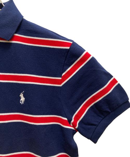 POLO RALPH LAUREN（ポロ・ラルフローレン）POLO RALPH LAUREN (ポロ・ラルフローレン) ボーダーポロシャツ ネイビー サイズ:Ｓ 未使用品の古着・服飾アイテム