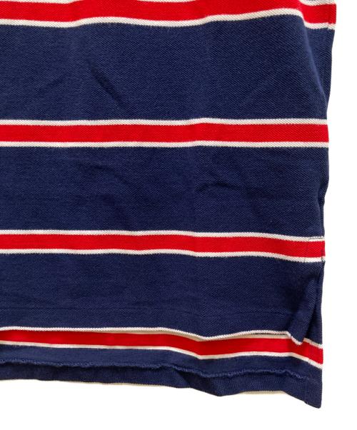 POLO RALPH LAUREN（ポロ・ラルフローレン）POLO RALPH LAUREN (ポロ・ラルフローレン) ボーダーポロシャツ ネイビー サイズ:Ｓ 未使用品の古着・服飾アイテム