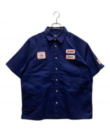 X-LARGE（エクストララージ）の古着「LOGO PATCH S/S WORK SHIRT」｜ブルー