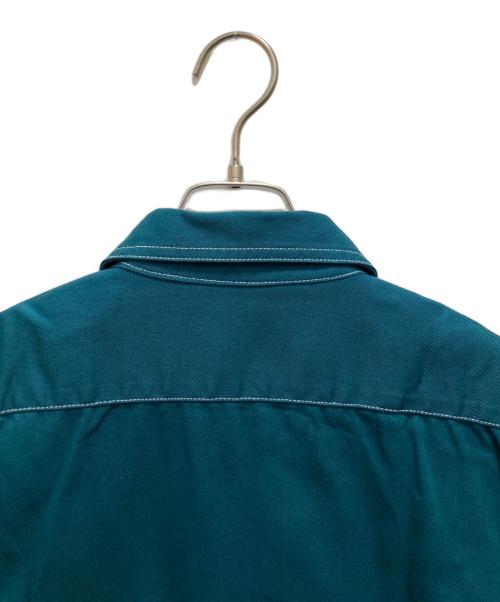X-LARGE（エクストララージ）X-LARGE (エクストララージ) ZIP UP S/S WORK SHIRT グリーン サイズ:Ｍの古着・服飾アイテム