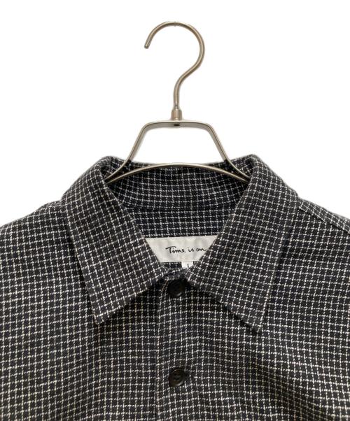 Time is on（タイムイズオン）Time is on (タイムイズオン) CROPPED PLAID SHIRT ブラック サイズ:１の古着・服飾アイテム