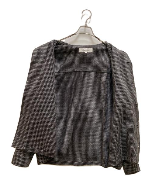 Time is on（タイムイズオン）Time is on (タイムイズオン) CROPPED PLAID SHIRT ブラック サイズ:１の古着・服飾アイテム