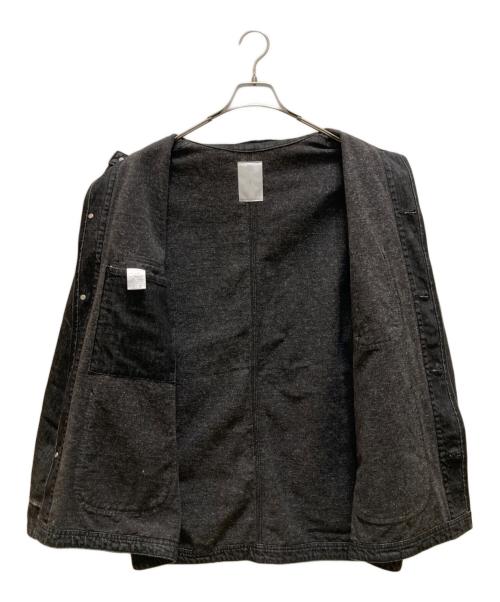 and（アンド）and (アンド) 襟コーデュロイデニムジャケット ブラック サイズ:３の古着・服飾アイテム