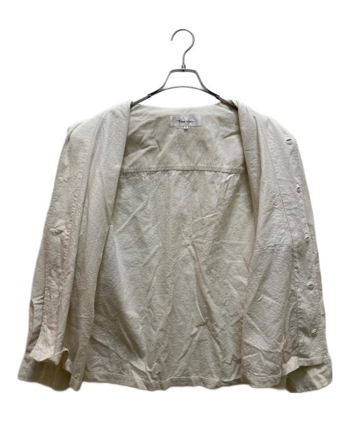 Time is on（タイムイズオン）Time is on (タイムイズオン) クロップド リップル コーデュロイ シャツ ベージュ サイズ:１の古着・服飾アイテム