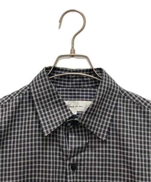 Time is on（タイムイズオン）Time is on (タイムイズオン) DOUBLE STRIPE regular shirt ブラック サイズ:０の古着・服飾アイテム
