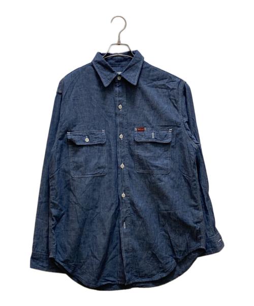 Time is on（タイムイズオン）Time is on (タイムイズオン) CLASSIC SELVEDGE CHAMBRAY SHIRT インディゴ サイズ:０の古着・服飾アイテム