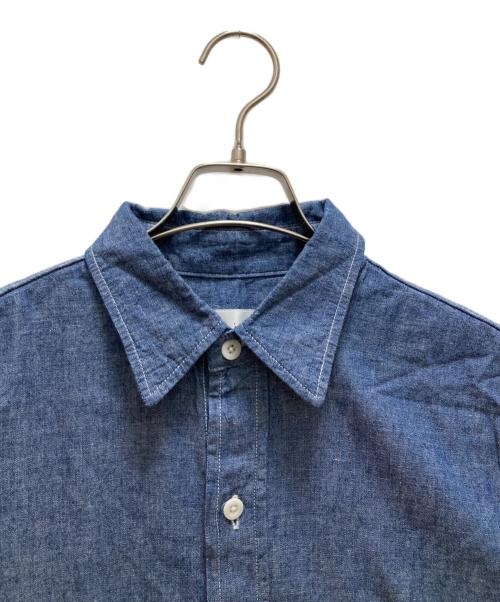 Time is on（タイムイズオン）Time is on (タイムイズオン) CLASSIC SELVEDGE CHAMBRAY SHIRT インディゴ サイズ:０の古着・服飾アイテム