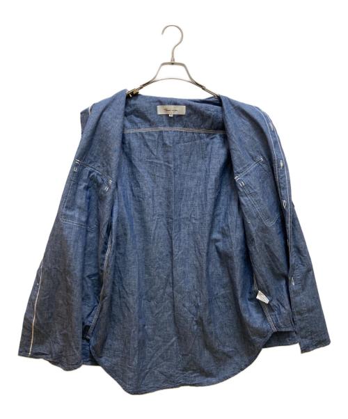 Time is on（タイムイズオン）Time is on (タイムイズオン) CLASSIC SELVEDGE CHAMBRAY SHIRT インディゴ サイズ:０の古着・服飾アイテム