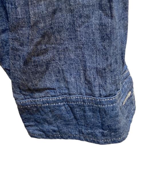 Time is on（タイムイズオン）Time is on (タイムイズオン) CLASSIC SELVEDGE CHAMBRAY SHIRT インディゴ サイズ:０の古着・服飾アイテム