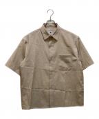 BEAUTY&YOUTH×KOMATSUビューティーアンドユース×コマツ）の古着「トロピカル レギュラー ショートスリーブ シャツ」｜ベージュ