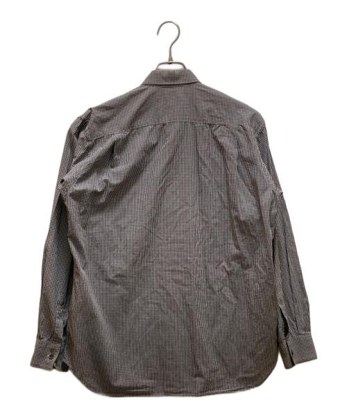 COMME des GARCONS SHIRT（コムデギャルソンシャツ）COMME des GARCONS SHIRT (コムデギャルソンシャツ) グラフィックパッチ レギュラーカラーチェックシャツ ホワイト×ブラック サイズ:sの古着・服飾アイテム